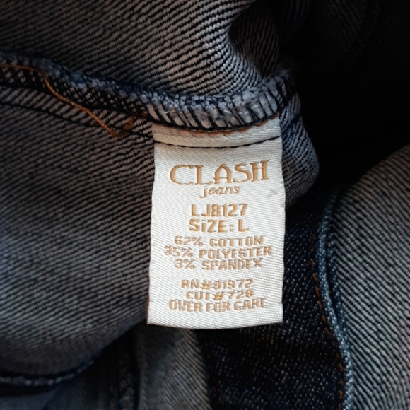 Girl's Clash Jeans Denim Jacket Size Large - Picture 6 of 6